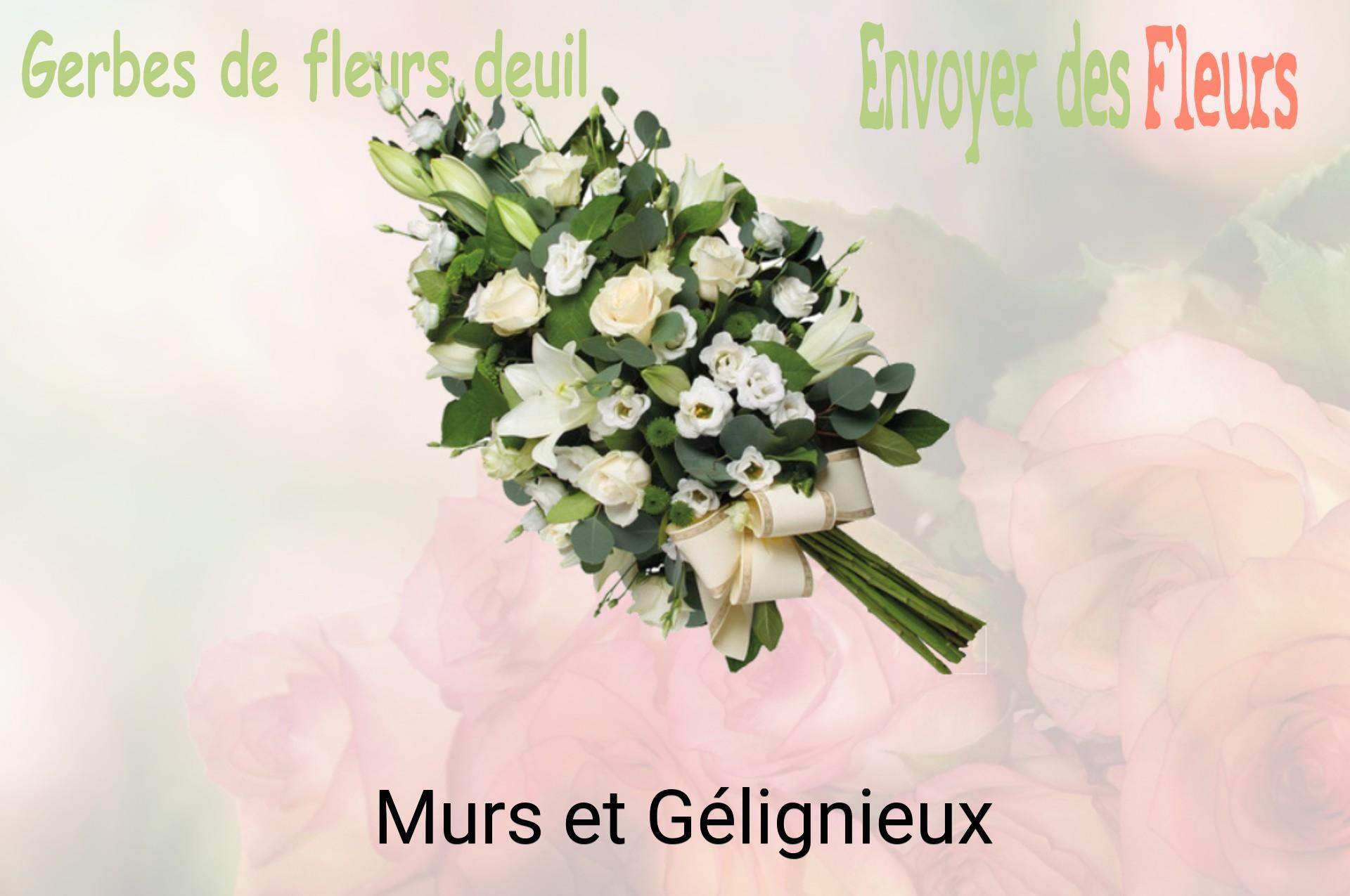 Gerbe de fleurs de deuil livrée à Murs-et-Gélignieux